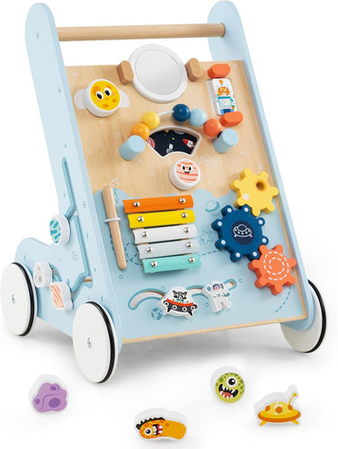 Wooden baby walker - wooden, 8