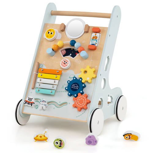 Costway wooden baby walker - wooden,
