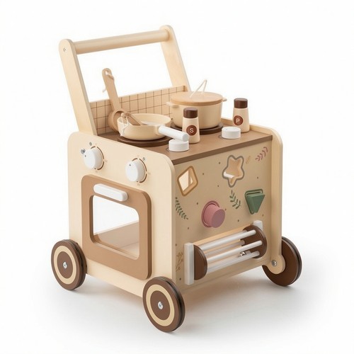 Wooden push cart with - cart,