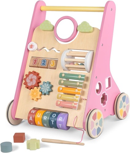 Wooden baby push walker - wooden, for